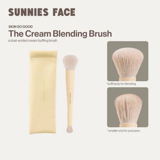 Sunnies Face The Cream Blending Brush [แปรงเกลี่ยครีมสองหัว สำหรับเบลนด์ครีม]