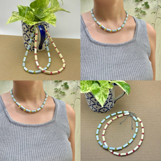 Ping me Ceramic beads Necklace | สร้อยคอลูกปัดเซรามิกทรงแท่ง…