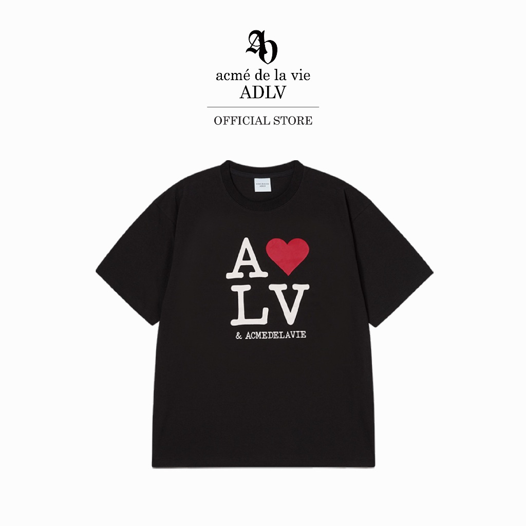 ADLV [acme de la vie] เสื้อยืด Oversize รุ่น Love Adlv Short Sleeve T-Shirt Black (50201SLVSSU_F5BKXX) – โปรปัง