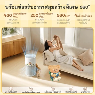 [รับของแถมฟรี!] Simplus AI Smart Pet Purifiers CADR480 HEPA H13 กรอง7ชั้น นาโน+ไฟฟ้าสถิต ดักขนสัตว์ เงียบ38dB KQJH010BB