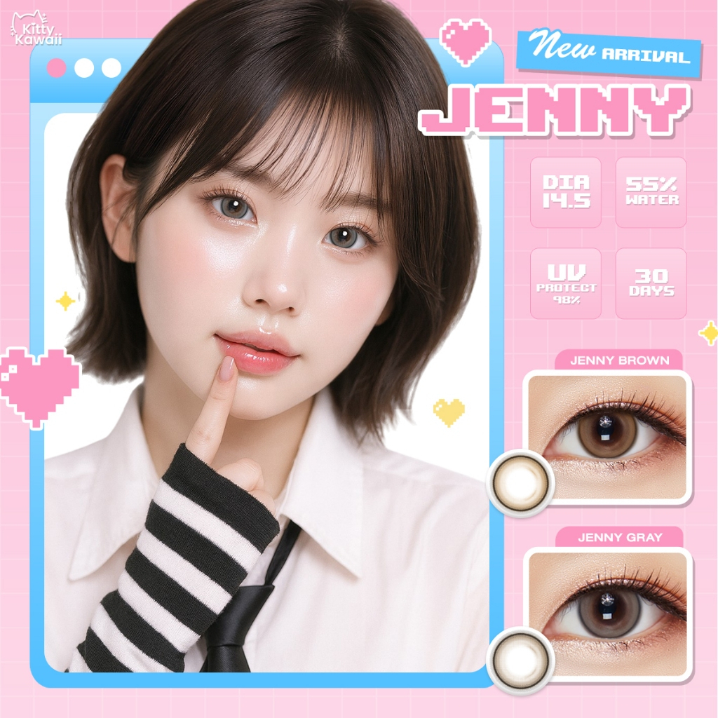 คอนแทคเลนส์ รุ่น Jenny - คิตตี้ คาวาอิ Kitty Kawaii (Vial)
