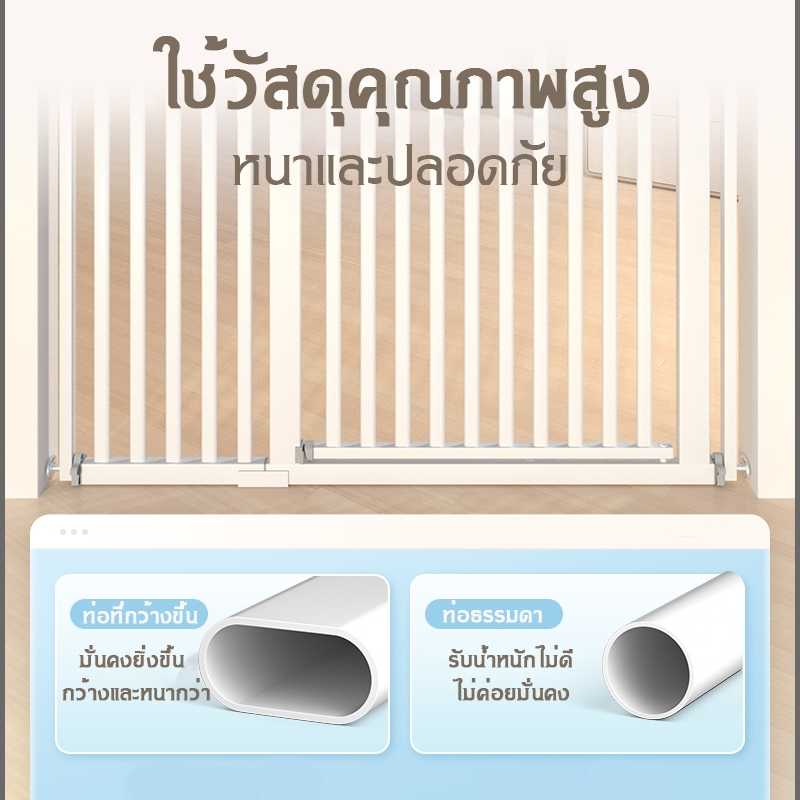รั้วกั้นแมว ประตูกั้นแมว ไม่ต้องเจาะ กันแมว  ประตูเปิดสองทาง สูง 150 ซม.ง่ายต่อการติดตั้ง รูปที่ 6
