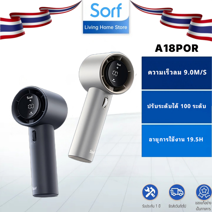 Sorf A18Pro พัดลมพกพาไร้ใบพัด ความเร็วสูงพิเศษ ลมแรง พัดลมพกพาขนาดเล็ก กังหันลม ชาร์จ USB กลางแจ้ง