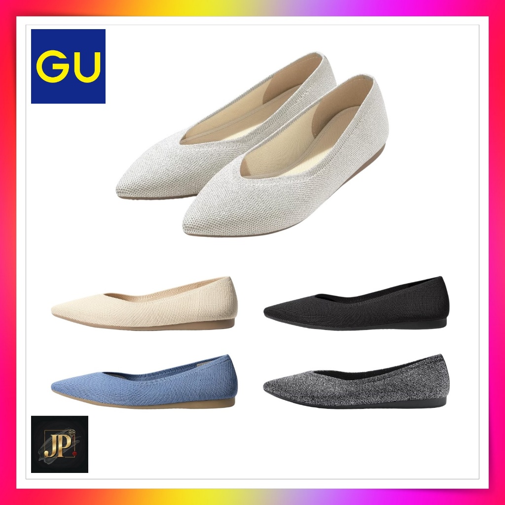 GU รองเท้าแฟลตถักซักได้【GU Washable Knit Flat Shoes】
