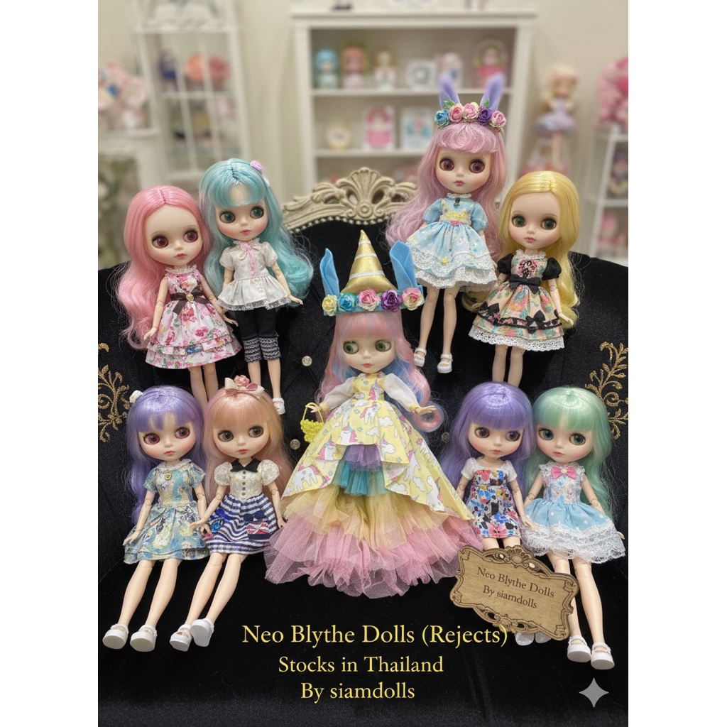 เติมstockลดราคาถูกสุดๆพร้อมส่งทุกตัว ตุ๊กตาบลายธ์ รีเจ๊กซ์มีของแถม บางตัวมีหลังหัวปั๊มblythe CWC Tomy ผมหนา หน้าสวย