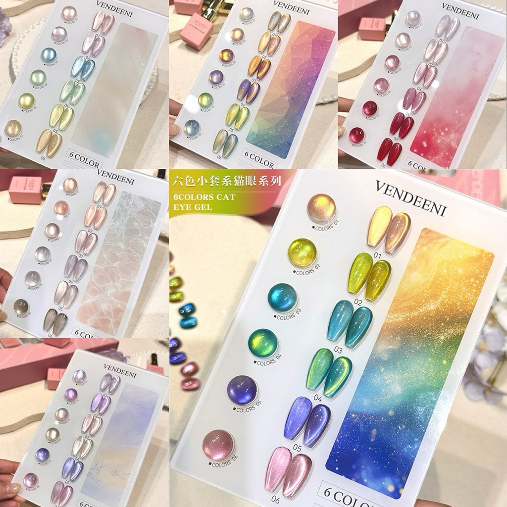 เซตสี Vendeeni 6 สี พร้อมชาร์ตสีสำเร็จรูป และชุดอุปกรณ์ขาตั้งครบครัน