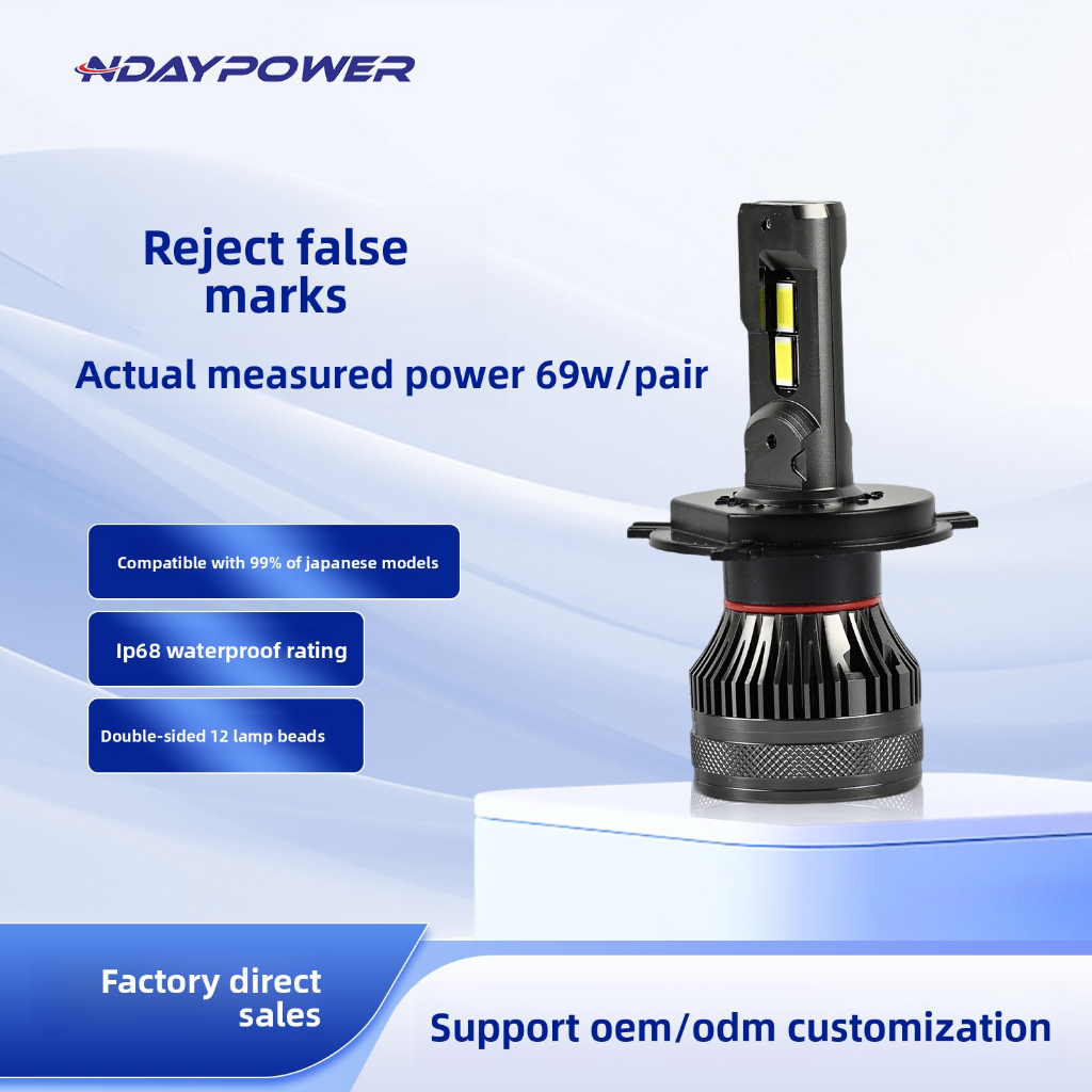 Automotive LED headlights, truck H7 H1 high and low light H4 high light 9005 fog lights, focused hea