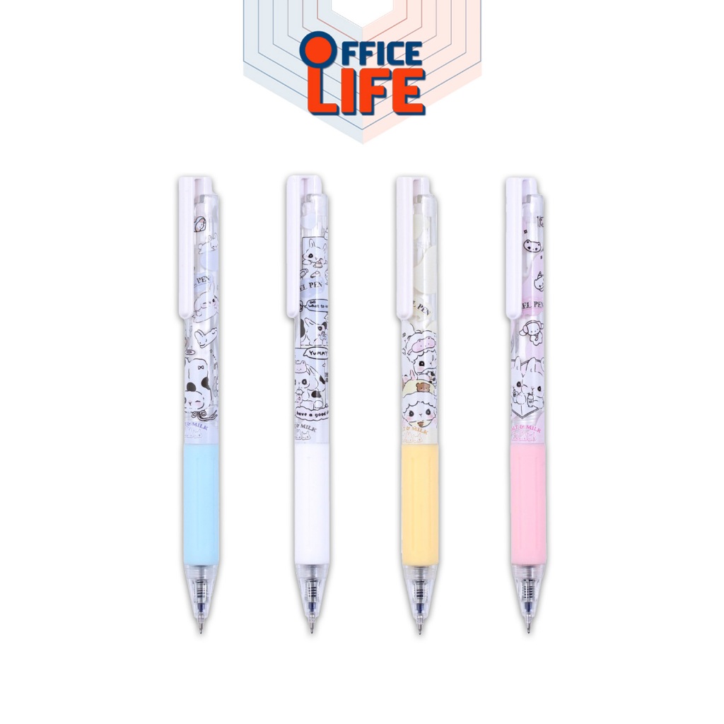 Quantum (ควอนตัม) ปากกาเจล ปากกา รุ่น Milky (มิลก์กี้) ขนาด 0.38 มม. หมึกสีน้ำเงิน ( 1 ด้าม / คละลาย )