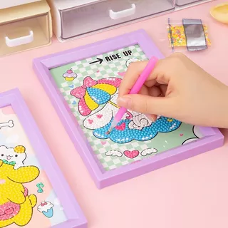 🔥ในไทย🔥 สติ๊กเกอร์เพชร พร้อมกรอบรูป ปักคริสตัล วาดภาพเพชร DIY ภาพวาดเพชร สติกเกอร์เพชร ปักเพชร