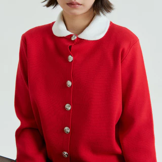 Bemingtop1017(S-XL)-BMG Neatday Cardigan – คาร์ดิแกนเรียบเท่ กระดุมเงินเม็ดใหญ่ ใส่ง่ายทุกวัน