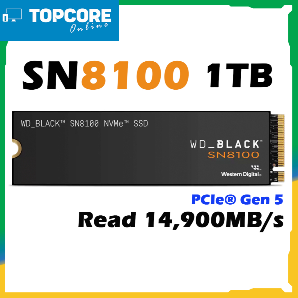 SSD 1TB WD BLACK SN8100 NVMe SSD M.2 2280 PCIe 5.0 SSD