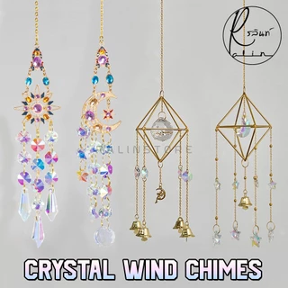 โมบายคริสตัล Crystal Wind Chimes กระดิ่งลม ระฆังมงคล เสริมฮวงจุ้ย โมบายแขวนตกแต่งบ้าน