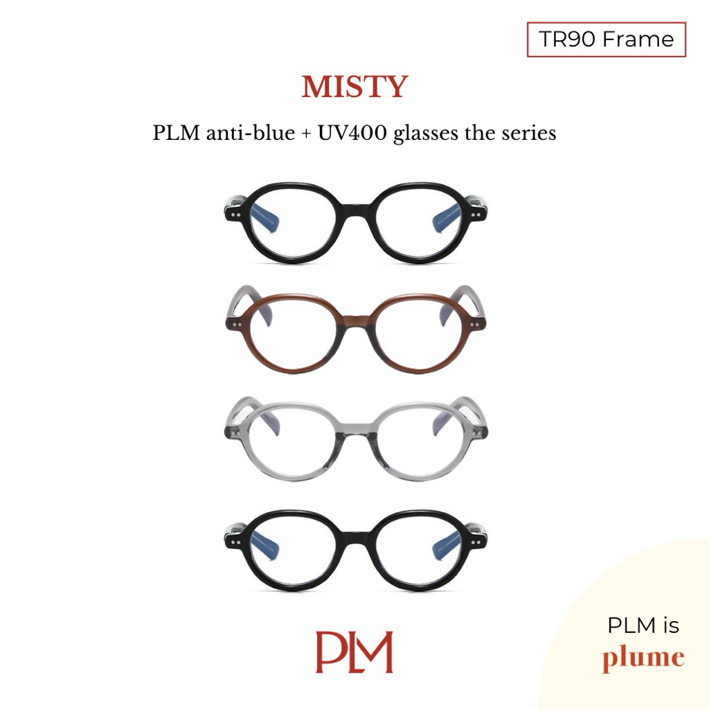 PLM (plume.bkk) แว่นกรองแสงสีฟ้า รุ่น ‘Misty’ glasses
