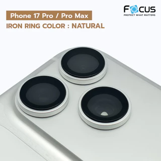 Focus กระจกเลนส์กล้อง ไทเทเนียมผิวด้าน กันรอย for iPhone 17 Pro Max Air 16e 17e