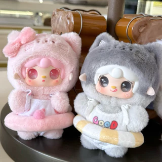 ⭐️ใช้โค้ดลดได้⭐️พร้อมส่งในไทย🇹🇭Yooki Summer Party แมวห่วงยาง [แบบสุ่ม] กล่องสุ่ม พวงกุญแจ แมว แท้100%