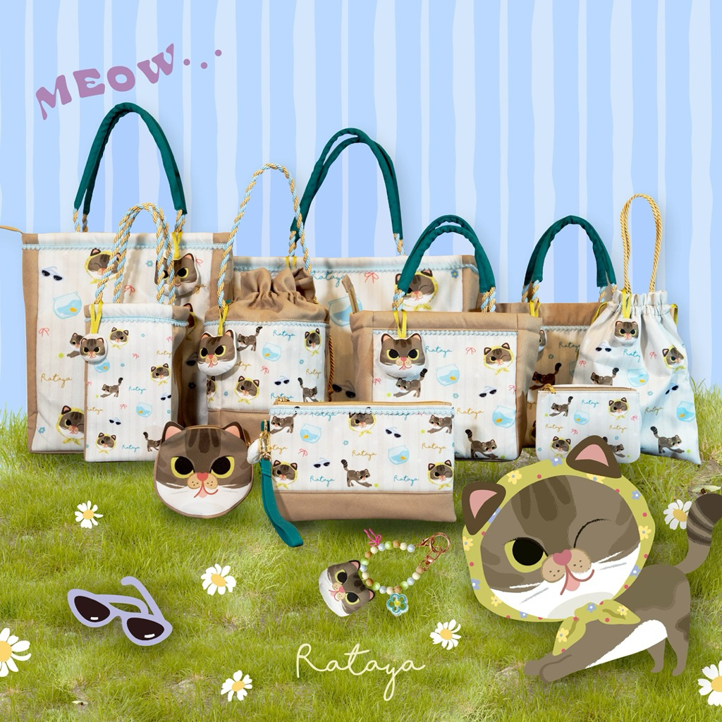 Rataya - กระเป๋าผ้าลาย the SALID cat