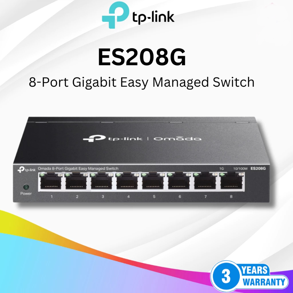 TP-LINK (ES208G) Omada 8-Port Gigabit Easy Managed Switch 10/100/1000Mbps