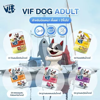 [12ซอง] Felina Canino VIF อาหารสุนัขแบบเปียก ชนิดซอง 75g (มี Token)