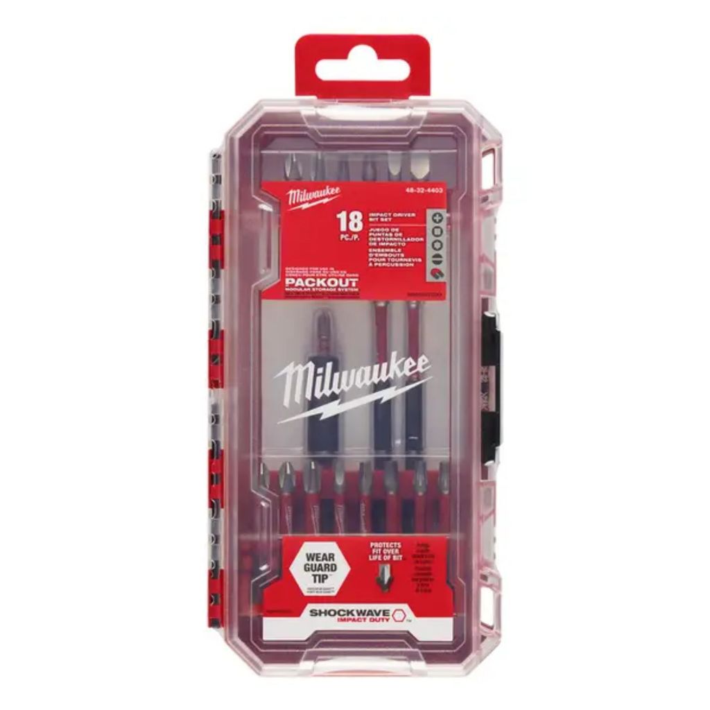 Milwaukee 48-32-4403 ชุดดอกไขควง SHOCKWAVE 18 ชิ้น