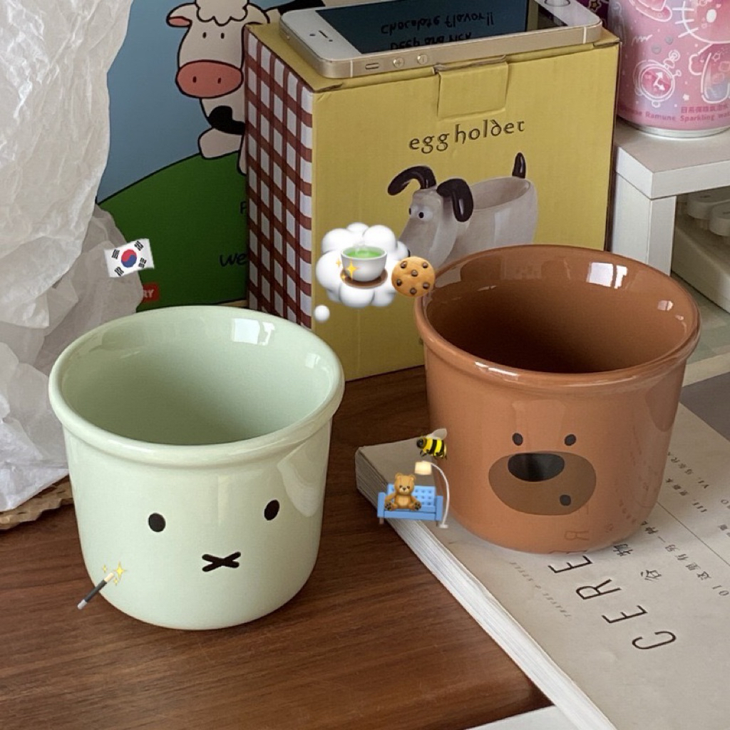 (พร้อมส่งค่ะ) HEYHOMI—แก้วน้ำเซรามิค แก้วกาแฟ ลาย: Miffy
