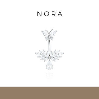 Jewelry แหวนสะดือ ปุ่มท้องแหวน ผีเสื้อ สเตนเลส ใกล้ชิด เจาะส…