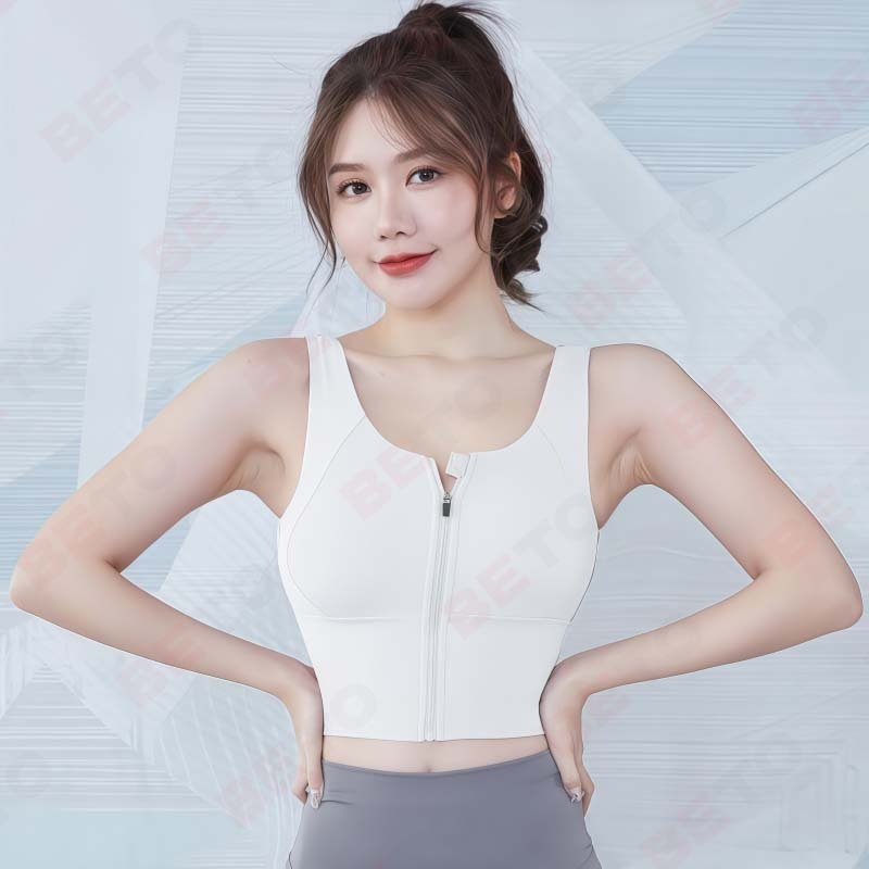 A61-[บราใส่เที่ยวสุดชิค] สปอร์ตบราดีไซน์ซิปหน้า ใส่แมตช์ชุดง่าย ทรงสวยเป๊ะดูแพง ผ้าหนานุ่มไม่บาง งานตรงปก พร้อมส่ง - รูปที่ 4