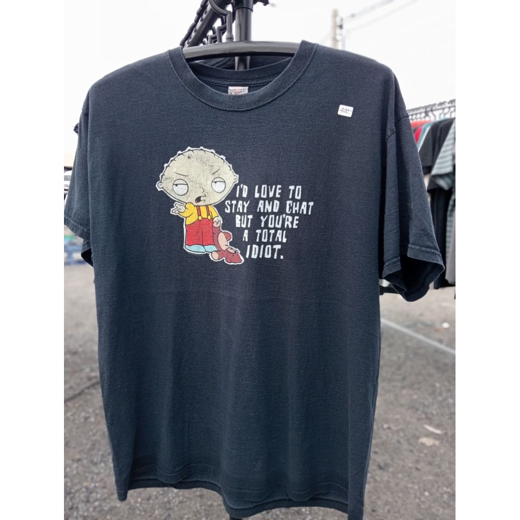 เสื้อยืดมือสอง Family guy ระบุไซส์ L งานป้าย Jerzee