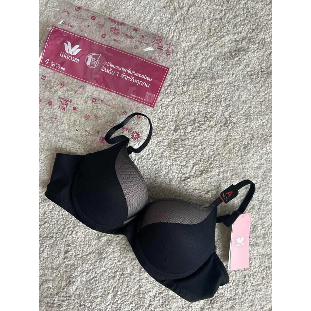 ส่งไว🚚ใหม่ Wacoal Push Up Bra เสื้อชั้นใน เสริมฟองน้ำ รุ่น WB5P31 สีดำ (Black)