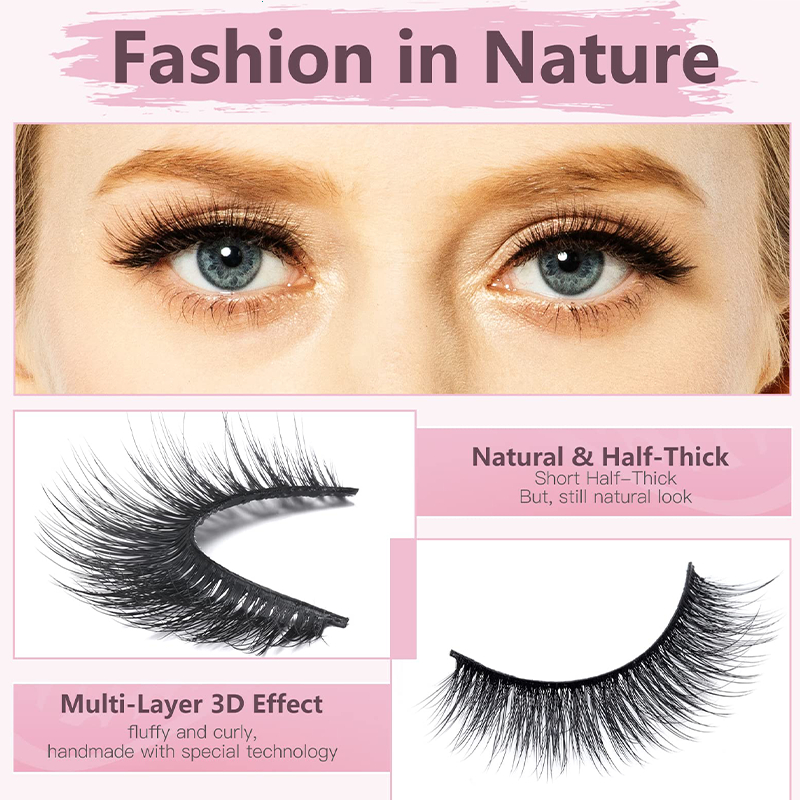 10 คู่ขนตาปลอมหนาปุย Faux Mink Lash, ขนตาคลัสเตอร์ม้วน,แฟชั่นผู้หญิง Natrual ยาวเต็มแถบขนตาปลอม Eye Lash Extension7-13mm ราคา ถูกที่สุด ดีลบีเคเค แกลเลอรีภาพที่ 5
