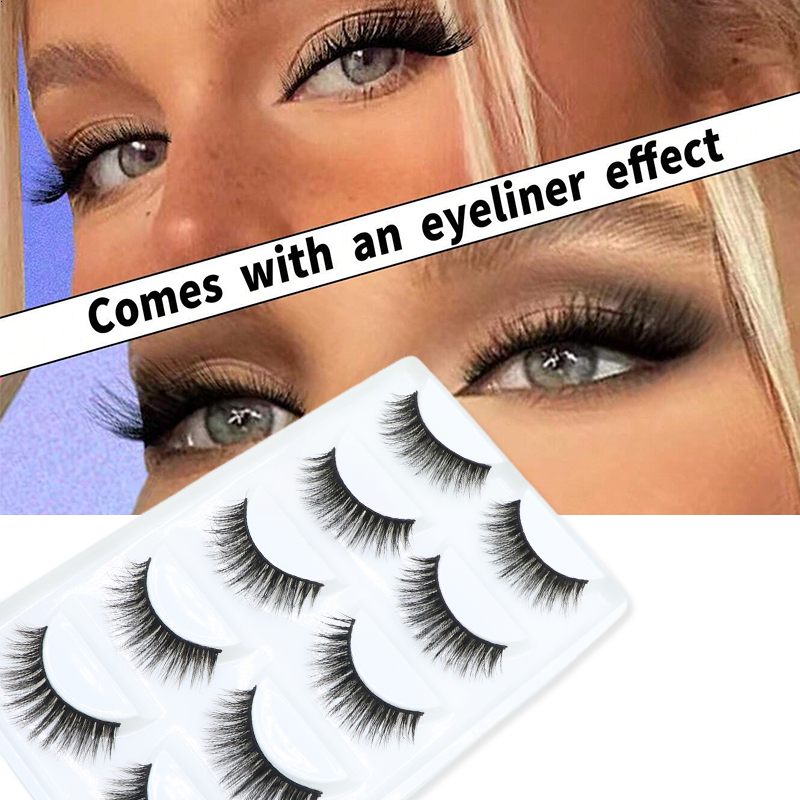 10 คู่ขนตาปลอมหนาปุย Faux Mink Lash, ขนตาคลัสเตอร์ม้วน,แฟชั่นผู้หญิง Natrual ยาวเต็มแถบขนตาปลอม Eye Lash Extension7-13mm ราคา ถูกที่สุด ดีลบีเคเค แกลเลอรีภาพที่ 2