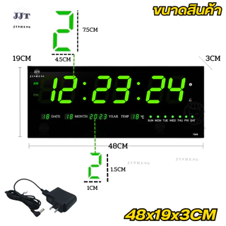 YX-4819 นาฬิกาดิจิตอล นาฬิกาติดผนัง LED Number Clock ขนาด 48x18.5x3cm. รุ่น YX-4819 พร้อมหัวชาทและสาย USB พร้อมส่งด่วน /