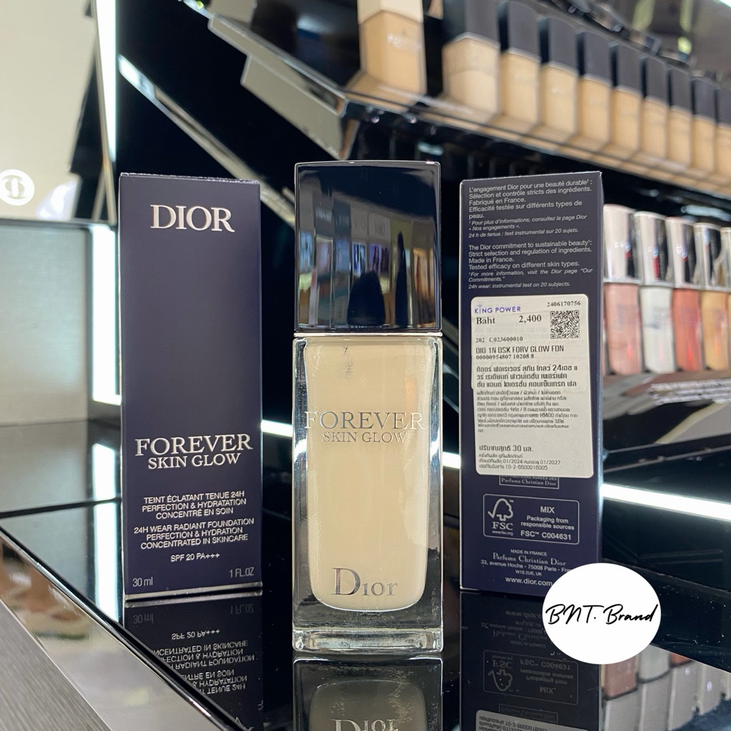 💥ใช้โค้ดลดสูงสุด 20%💥(ของแท้ 100% ) Dior Forever Skin Glow Foundation SPF 20+++