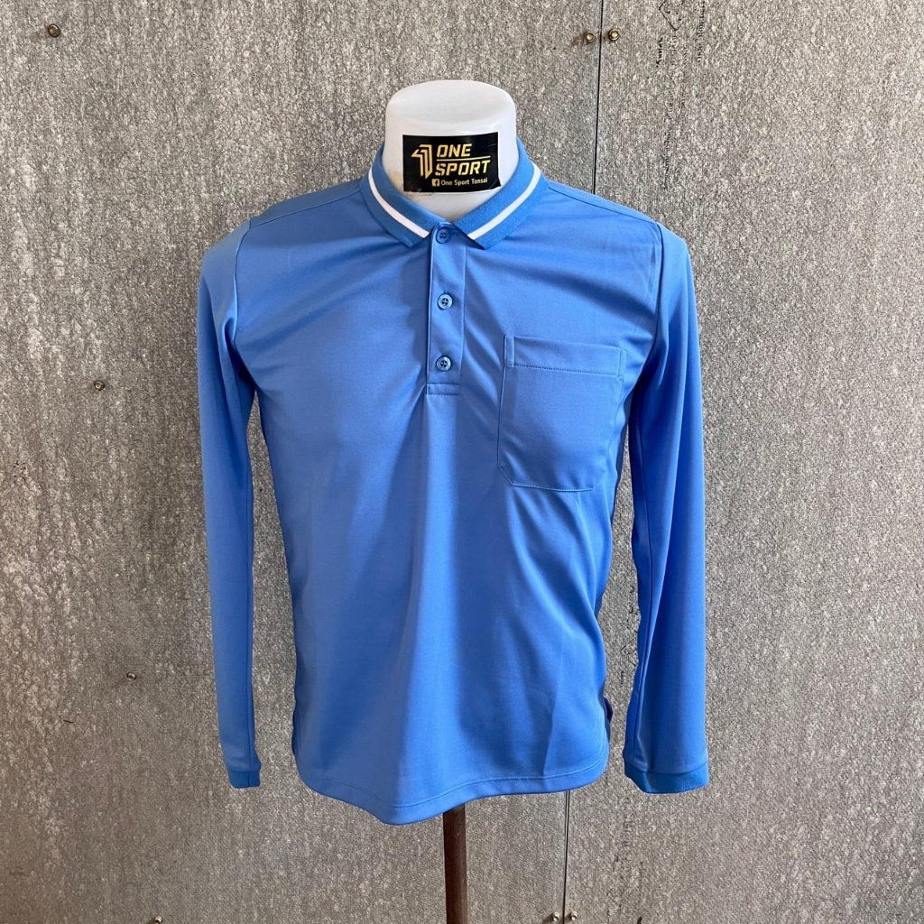 เสื้อโปโลกีฬา EGO SPORT สีฟ้า