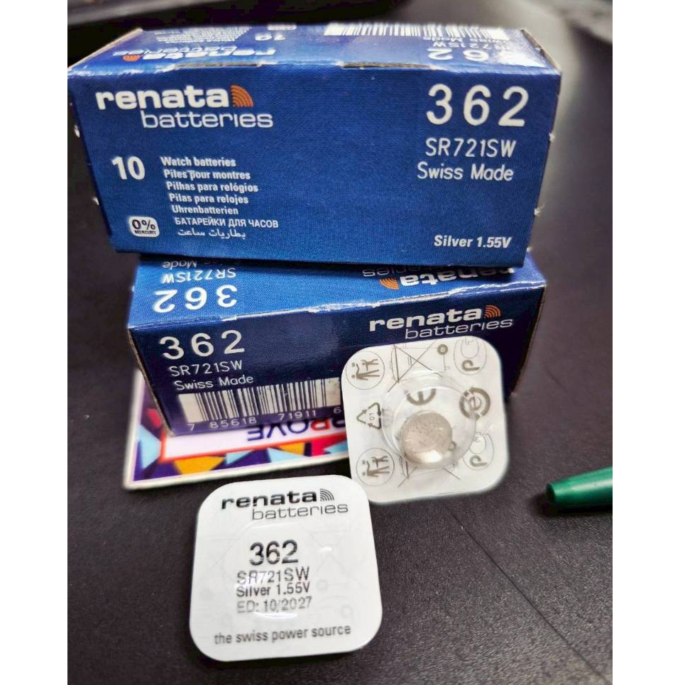 Renata 362 (SR721SW) ถ่านนาฬิกา ถ่านกระดุม  Watch batteries Silver Oxide 1.55V (SWISS MADE)