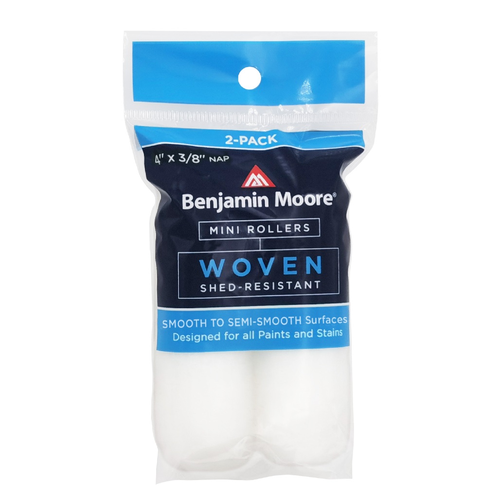 ลูกกลิ้งทาสีภายใน Woven Mini Roller Covers ขนาด 4"x3/8" แพค 2 ชิ้น เบนจามินมอร์ Benjamin Moore (U66301-018)
