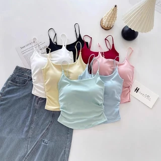 เสื้อสายเดี่ยว มีฟองน้ำในตัว (G28) สไตล์สาวเซ็กซี่ ฟรีไซส์ ไร้ขอบ เสื้อแฟชั่น