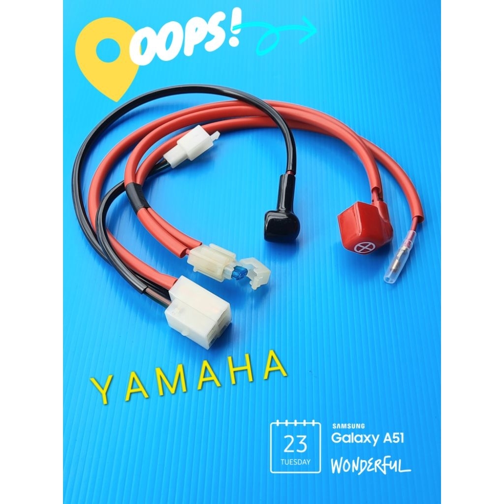 สายไฟต่อแบตเตอรี่มอไซค์YAMAHAรุ่นMio115i,Fino115i,TTX115iเกรดA(บรรจุ1ชุด)