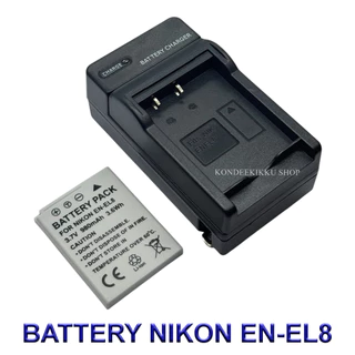 ENEL8 \ EN-EL8 Battery and Charger For Nikon Coolpix P1,P2,S1,S2,S3,S5,S6,S7c,S9,S50C,S51,S52,S52c