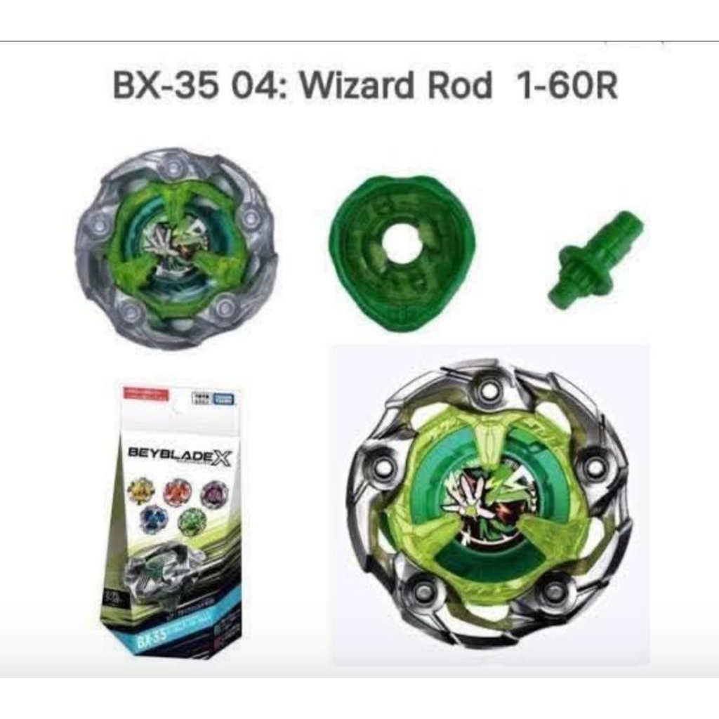Beybalde BX-35 04 Wizard rod วิซาร์ดรอท 1-60 R สีเขียว