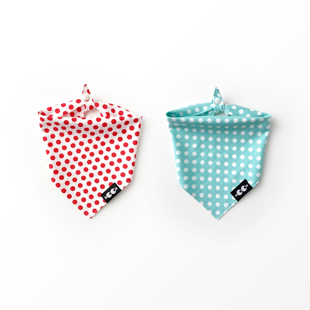 HO.OH - Polka Dots - ผ้าพันคอลายจุดสุดคิ้วท์ นุ่มสบาย ใส่ได้ทุกโอกาส ผ้าพันคอหมา ผ้าพันคอแมว