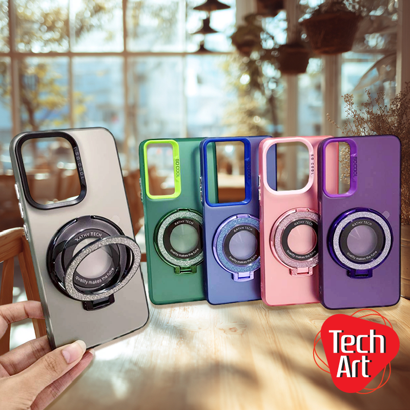 เคสขอบนิ่มหลังเงาขอบกล้องสี  SamSung A05 A05s A52/5A2s A23 A22/A22S A13(4G/5G)/A04s A06(4G)ขาตั้งแม่