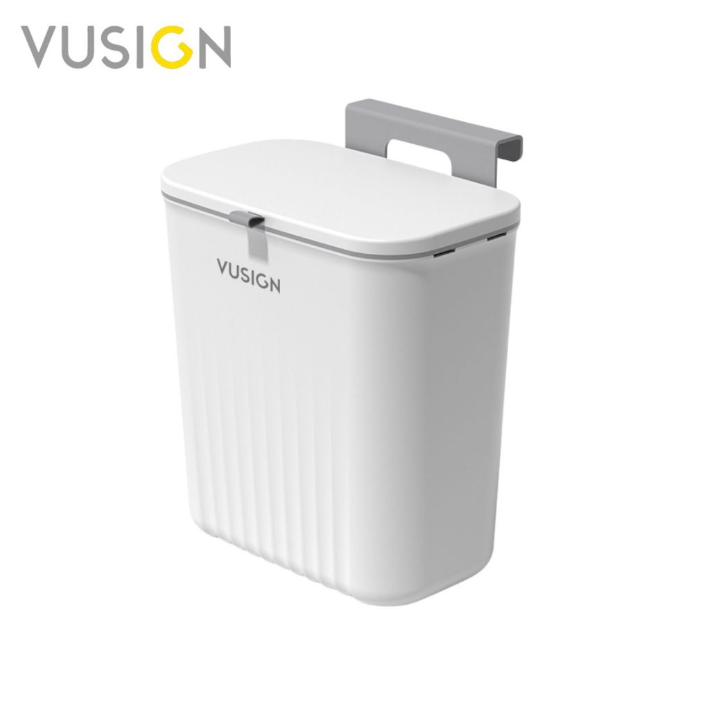 Vusign ถังขยะแขวนเคาน์เตอร์ ถังขยะแขวนผนัง ไม่ต้องเจาะผนัง แข็งแรง สําหรับห้องครัว Trash Can