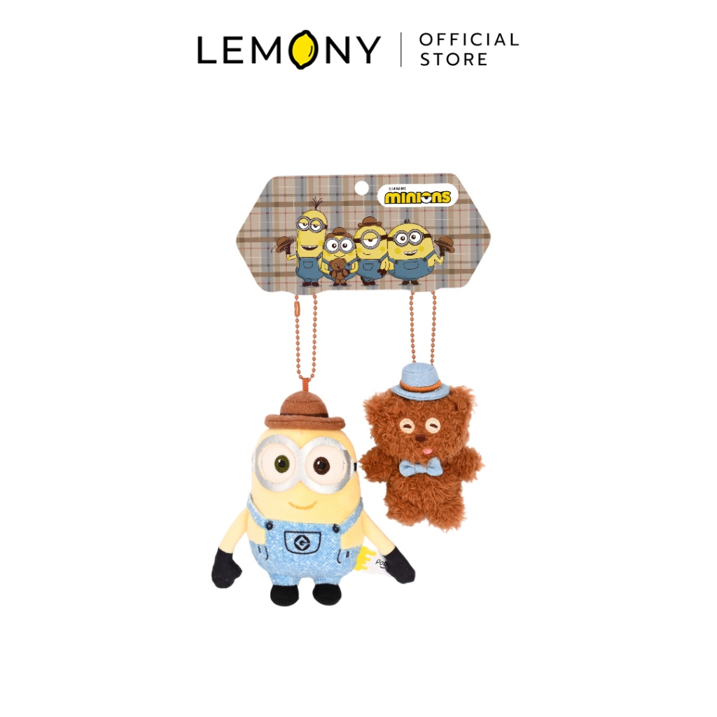 LEMONY เซตพวงกุญแจตุ๊กตามินเนี่ยนคู่ ทิม & บ็อบ Universal Minions Collection
