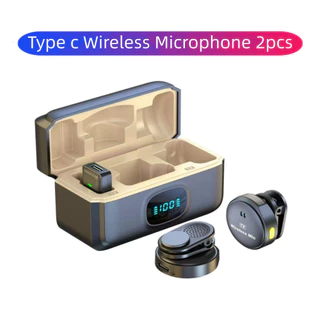 Wireless Microphone ไมโครโฟนไร้สายแบบพกพาสําหรับ ios/Type-Cไมค์ไร้สายหนีบเสื้อ ไมค์หนีบปกเสื้อ