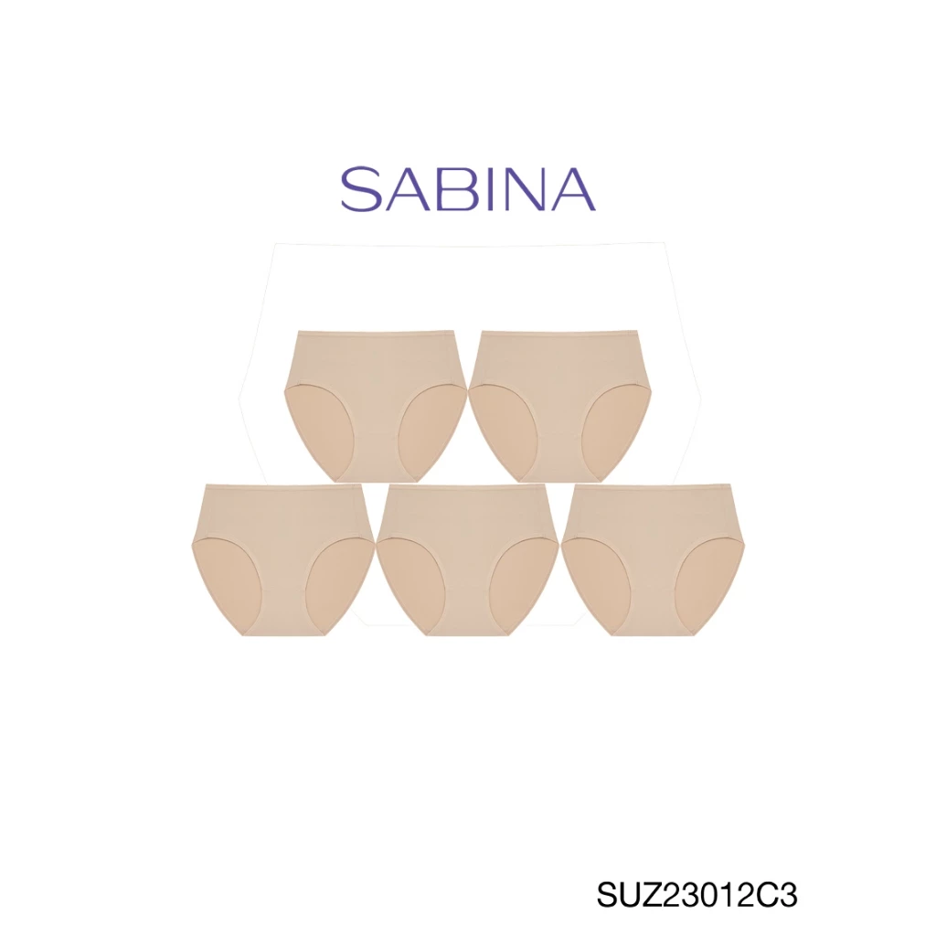 Sabina กางเกงชั้นใน (Set 5 ชิ้น) รุ่น Panty Zone รหัส SUZ23012C3 สีเนื้อเข้ม