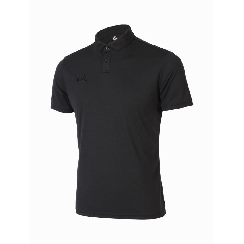 Warrix Pin Polo Shirt เสื้อโปโลแขนสั้น ตัดต่อแบบไหล่ล้ำ WA-232PLACL34-AA(สีดำ)
