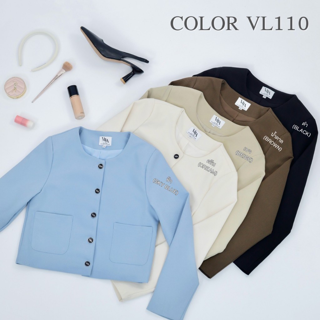 (พร้อมส่ง) VILA | Grace Blazer VL110 เสื้อเบลเซอร์ กระเป๋าหน้ามีซับทั้งตัว รูปที่ 5