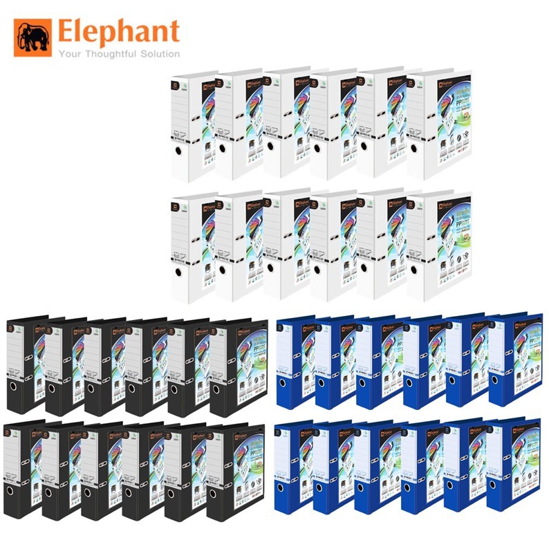 แฟ้มสันกว้าง Elephant No.120 V/F F4 ชนิดสันกว้าง 3 นิ้ว (ราคาแพ็ค 12 แฟ้ม)