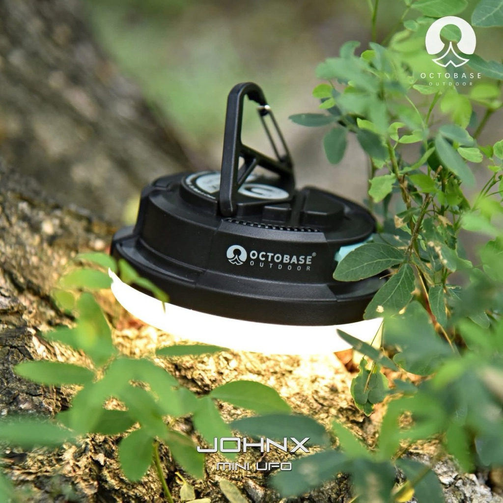 โคมไฟ แคมป์ OCTOBASE JOHN X Mini UFO  สว่างมาก( ประกัน1ปี)