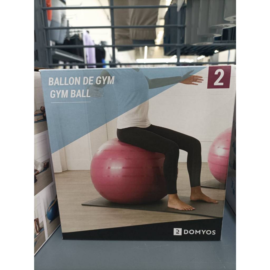 สวิสบอล เบอร์ 2 / 65 cm. Gym ball สีชมพู Nyamba DOMYOS Size 2 / 65 cm Durable Swiss Ball Pink